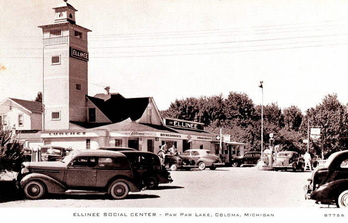 Ellinee Amusement Center - 1943 POSTCARD